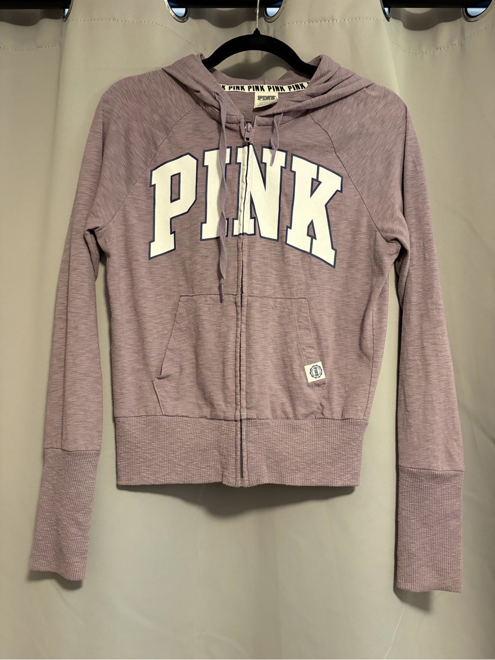 Victoria's Secret PINK Dusty Mauve Zip-Up Hoodie Jacket